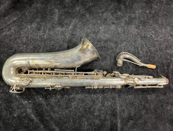 Photo Vintage Weltklang Tenor Saxophone in Silver Plate, Serial #16728 Made in Germany